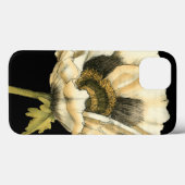 Cream Poppy-ventilator op zwarte achtergrond Case-Mate iPhone Case (Achterkant (horizontaal))