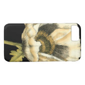 Cream Poppy-ventilator op zwarte achtergrond Case-Mate iPhone Case (Achterkant (Horizontaal))