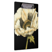 Cream Poppy-ventilator op zwarte achtergrond Klembord (Rechts)