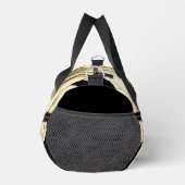 Cream Poppy-ventilator op zwarte achtergrond Plunjezak (Rechts)