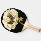 Cream Poppy-ventilator op zwarte achtergrond Tafeltennisbatje (Zijkant)