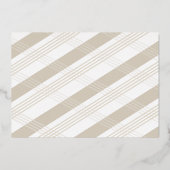 Cream Post Wedding Party Save the Date Folie Kaart (Achterkant)