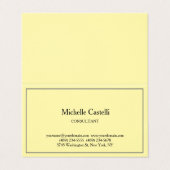 Cream Premium Linnen Professioneel Uniek Klassiek Visitekaartje (Buitenkant ongevouwen)