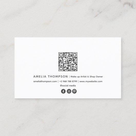  Cream Professional QR-code Visitekaartje (Achterkant)