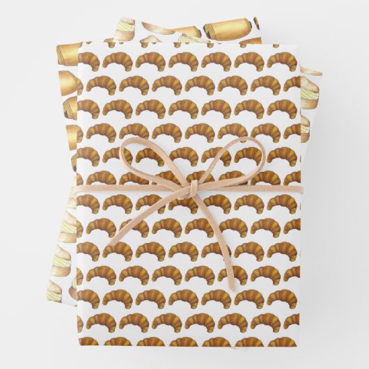 Cream Puff Croissant Pain au Chocolat Pastries Inpakpapier Vel (In situ)