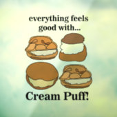 Cream Puff Eetwaren Dessert Restaurant Raamsticker (Vel 3)