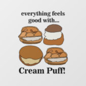 Cream Puff Eetwaren Dessert Restaurant Raamsticker (Vel)