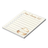 Cream Puff Pastry Chef Grocery Food Shoping List Notitieblok (Linkerzijde)