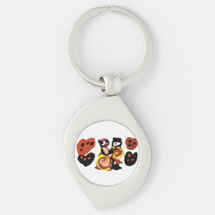 Cream puff valentijnsdag dans sleutelhanger