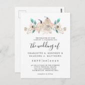 Cream Pumpkin en Eucalyptus Herfst Chic Invitation Briefkaart (Voorkant / Achterkant)