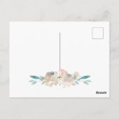 Cream Pumpkin en Eucalyptus Herfst Chic Invitation Briefkaart (Achterkant)