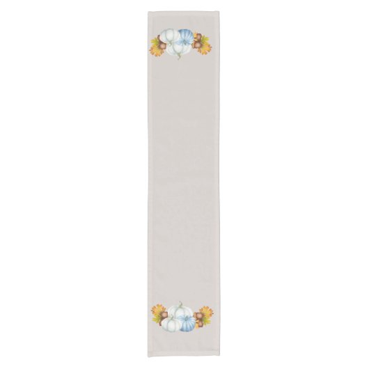 Cream Pumpkins Table Runner Korte Tafelloper (Voorkant)