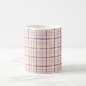Cream Purple Plaid Classic Pattern Retro Koffiemok (Center)