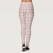 Cream Purple Plaid Classic Pattern Retro Leggings (Achterkant)