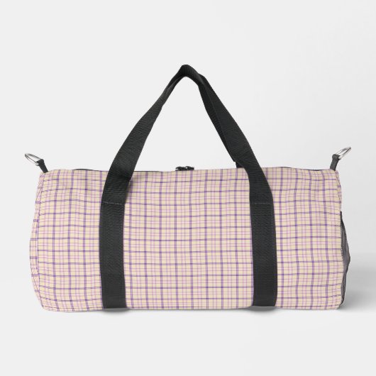 Cream Purple Plaid Classic Pattern Retro Plunjezak (Voorkant)