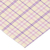 Cream Purple Plaid Classic Pattern Table Runner Korte Tafelloper (Hoek)