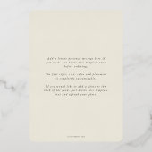 Cream Red Berries + Eucalyptus kerstfoto Folie Feestdagenkaart (Achterkant)