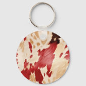 Cream Red Black Koeienhuid Christmas Sleutelhanger (Achterkant)