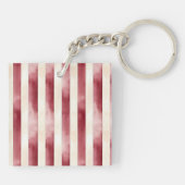 Cream Red Bourgogne Floral Sleutelhanger (Achterkant)