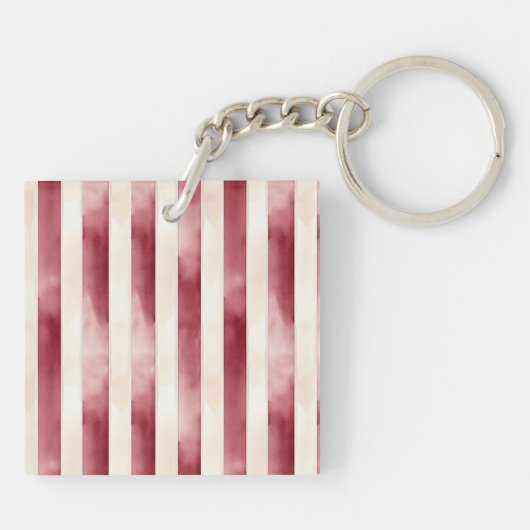 Cream Red Bourgogne Floral Sleutelhanger (Achterkant)