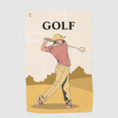 Cream Red Custom Beste golfhanddoeken Golfhanddoek (Voorkant)