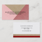 Cream Red en Roze Modern Finance Consultant Visitekaartje (Voorkant / Achterkant)