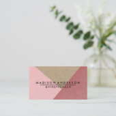 Cream Red en Roze Modern Finance Consultant Visitekaartje (Staand voorkant)