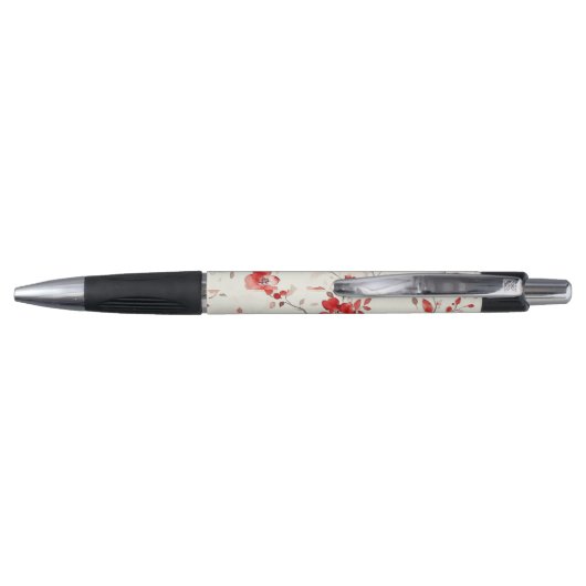 Cream Red Floral   Pen (Achterkant)