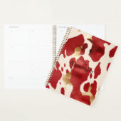 Cream Red Gold Western Koeienhuid Howdy Planner (Display)