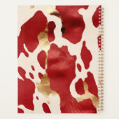 Cream Red Gold Western Koeienhuid Howdy Planner (Achterkant)