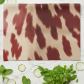 Cream Red Koeienhuid Kerstnaam Theedoek (Gevouwen)