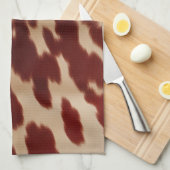 Cream Red Koeienhuid Kerstnaam Theedoek (Quarter Fold)