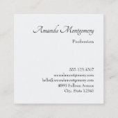 Cream & Red Rose Boho Bloemboeket Vierkante Visitekaartje (Achterkant)