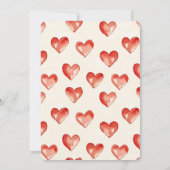 Cream Red Rose Cupcake Hearts Floral Birthday Kaart (Achterkant)