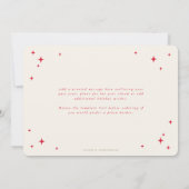 Cream + Red Season's Greetings Retro Stars Flat Feestdagenkaart (Achterkant)