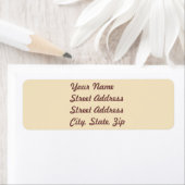 Cream retouradres Sticker (Insitu)