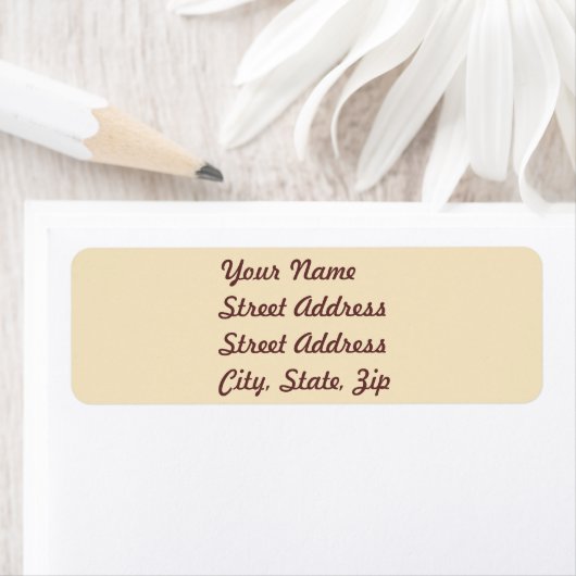 Cream retouradres Sticker (Insitu)