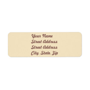 Cream retouradres Sticker