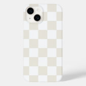 Cream Retro Check Case-Mate iPhone Case (Achterkant)