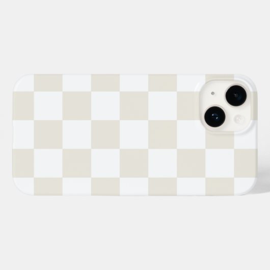 Cream Retro Check Case-Mate iPhone Case (Achterkant (horizontaal))