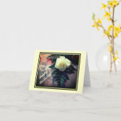 Cream Roos Birthday Note Kaart (Gele Bloem)