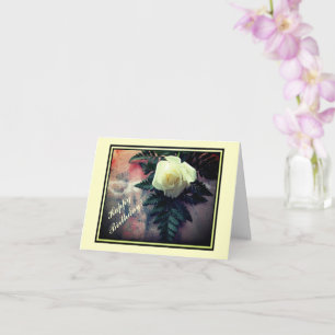 Cream Roos Birthday Note Kaart