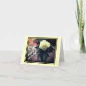 Cream Roos Birthday Note Kaart (Voorkant)