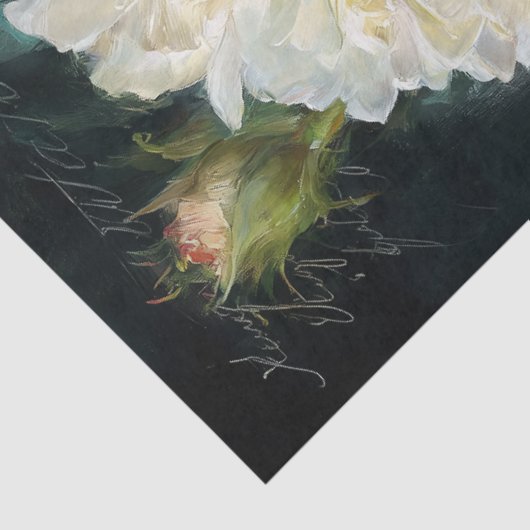 Cream Roos Bloom Decoupage Tissuepapier (Detail)