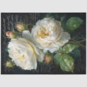 Cream Roos Bloom Decoupage Tissuepapier (Voorkant)