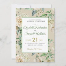 Cream Roos Bud Hydrangea Waterverf Klassieke