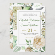 Cream Roos Bud Hydrangea Waterverf Klassieke