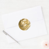 Cream Roos Dank u bruiloft gunst Stickers (Envelop)