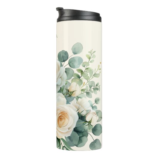 Cream Roos Garden Thermosbeker (Geroteerd rechts)