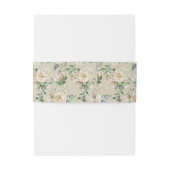Cream Roos Hydrangea Floral Waterverf Pattern Uitnodigingen Wikkel (Achterkant Voorbeeld)